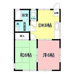 ストーリア 2DKの間取図画像