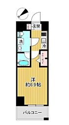 スパシエ東神奈川 2階1Kの間取り