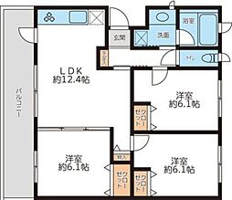 ＫＥＮＺＯ　ＨＡＵＳ　ｙｏｋｏｄａｉ 2階3LDKの間取り