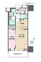 東京メトロ日比谷線 人形町駅 徒歩3分の賃貸マンション 2階1LDKの間取り