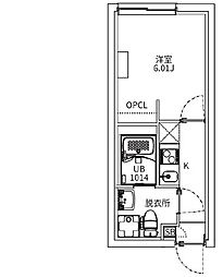 JR総武線 飯田橋駅 徒歩14分の賃貸マンション 3階1Kの間取り