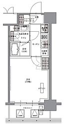 東京メトロ日比谷線 人形町駅 徒歩5分の賃貸マンション 7階1Kの間取り