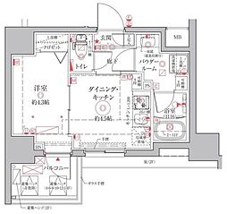 JR山手線 上野駅 徒歩9分の賃貸マンション 2階1DKの間取り