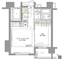 東京メトロ千代田線 赤坂駅 徒歩5分の賃貸マンション 7階1LDKの間取り