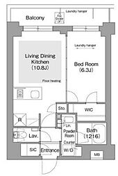 東京メトロ有楽町線 護国寺駅 徒歩4分の賃貸マンション 4階1LDKの間取り