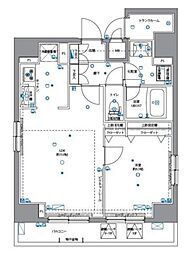 東京メトロ有楽町線 月島駅 徒歩3分の賃貸マンション 9階1LDKの間取り