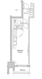 東京メトロ日比谷線 人形町駅 徒歩5分の賃貸マンション 6階ワンルームの間取り