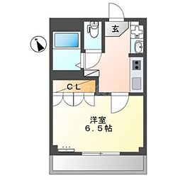 アヴニール鶴見 1Kの間取図画像