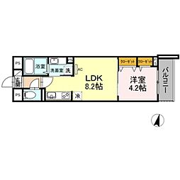 インコントリ 3階1LDKの間取り