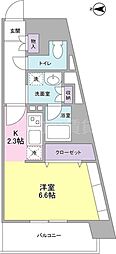 プレディアスタイル横濱沢渡 3階1Kの間取り