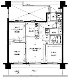 クリオ川崎鋼管通 2SLDKの間取図画像