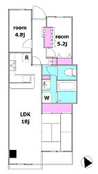 サンスクエア川崎4号棟 3SLDKの間取図画像