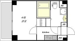 川崎レジデンシィズ 1Kの間取図画像