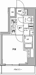 ジェノヴィア川崎駅グリーンヴェール 1Kの間取図画像