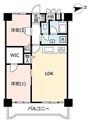 UR保土ヶ谷駅前ハイツ 9階2LDKの間取り