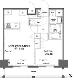 カスタリア大森II 10階1LDKの間取り