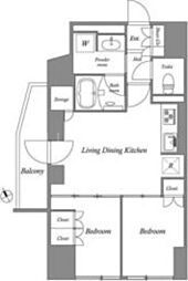 コスモグラシア池田山 2LDKの間取図画像