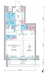 ガリシア西馬込 3階1LDKの間取り