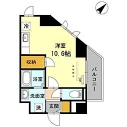 HillFlatOsaki ワンルームの間取図画像