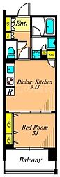 グレイスコート大森海岸 1DKの間取図画像