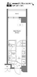 プラウドフラット蒲田 1Kの間取図画像
