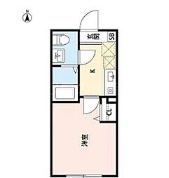 シュスラン大森 1Kの間取図画像