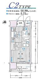 ヴェルト目黒西 1Kの間取図画像