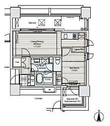 イプセ蒲田 1LDKの間取図画像