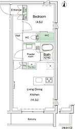 スタイリオ池上ＷｅＬＬ 4階1LDKの間取り