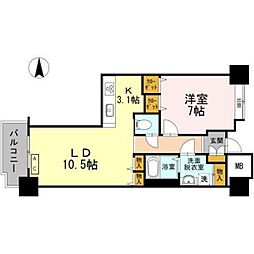 品川シーサイドビュータワー1 2LDKの間取図画像