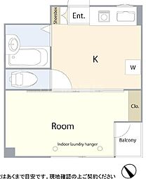広瀬ビル 1Kの間取図画像