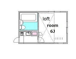 ライフピアパピヨン 2階1Kの間取り