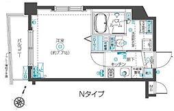 フェニックス西蒲田 5階1Kの間取り