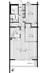 シエールグラン上池台 2階2LDKの間取り