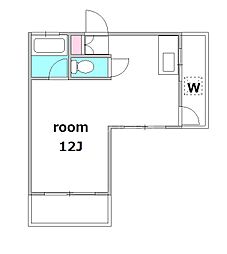 シャトーナベシマ 3階1Kの間取り