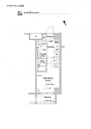 プラウドフラット大森III 3階1Kの間取り