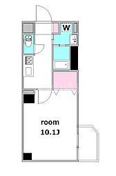 クオーレ旗の台 7階1Kの間取り