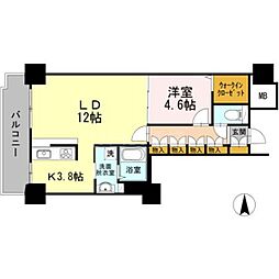 品川シーサイドビュータワーI 29階1LDKの間取り