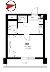 ガーラ蒲田 5階1Kの間取り