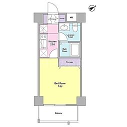 スタイリオ下丸子 4階1Kの間取り