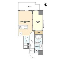 CHARMANTLUMIERE 1LDKの間取図画像