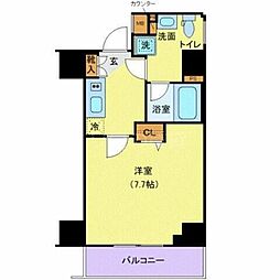 ガリシア池上 1Kの間取図画像