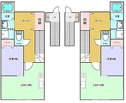 ヴィア菊池 202 2階1LDKの間取り