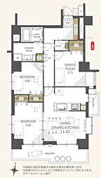 ライオンズマンション高崎田町 3LDKの間取図画像