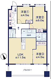 間取図画像 3LDK