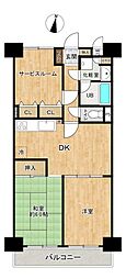 ダイアパレス草加旭町 2SDKの間取図画像