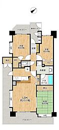 ライオンズプラザ三郷 3LDKの間取図画像