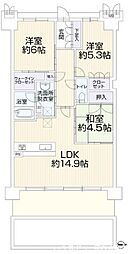 メイツブラン・ヴェリテ若江岩田 3LDKの間取図画像