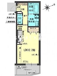 JR津山線 法界院駅 徒歩7分の賃貸マンション 1階ワンルームの間取り