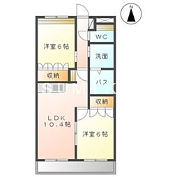 ルミナスコート 2LDKの間取図画像